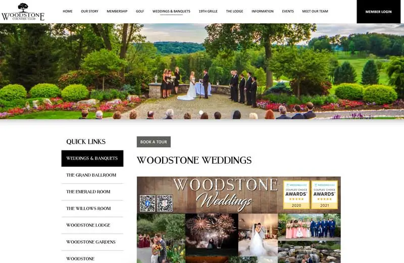 Woodstone country club wedding venue