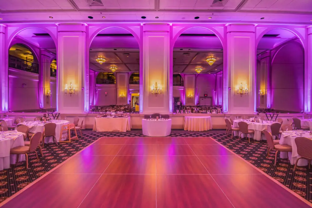 Beautiful full room pink uplighting