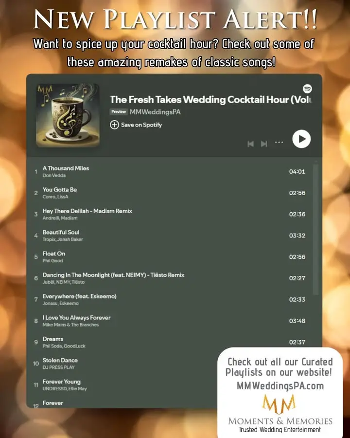 Fresh takes volume 3 wedding cocktail hour