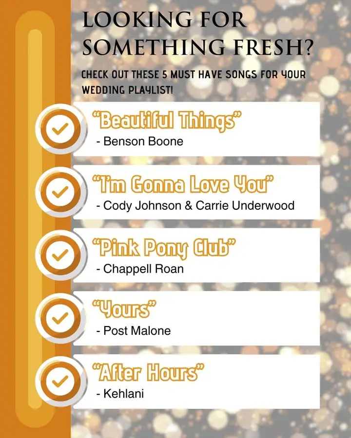 Wedding Playlist Must Haves 1 Wedding playlist must haves
